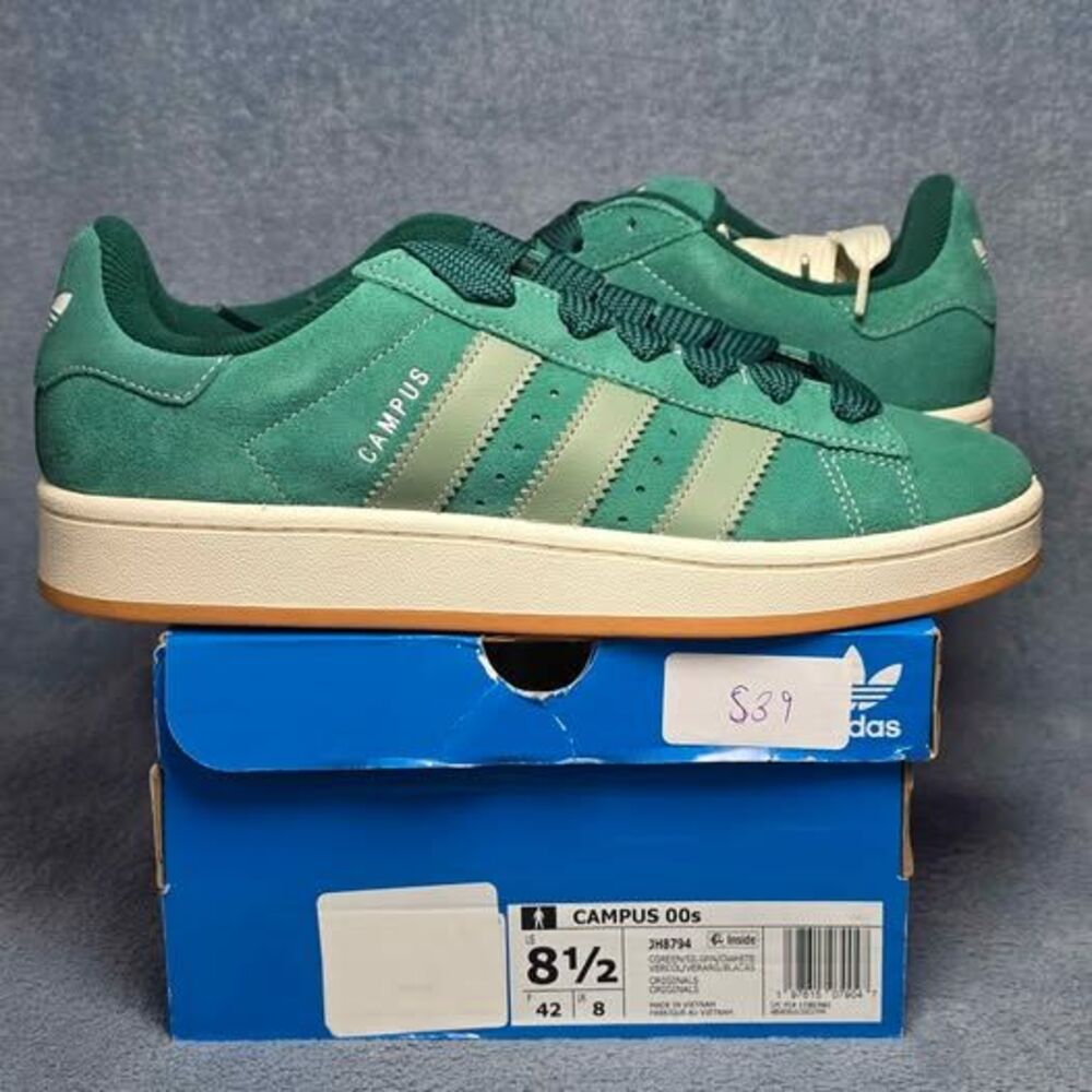 Adidas Campus 00s Green Sneakers Mens Size 8.5 or Womens Size 9.5
